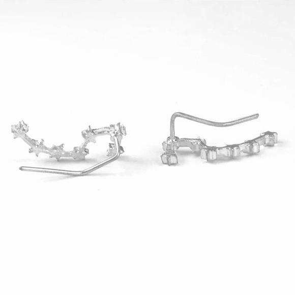 🍒3/$30 New Silver Big Dipper Crawler Earrings - Picture 3 of 4